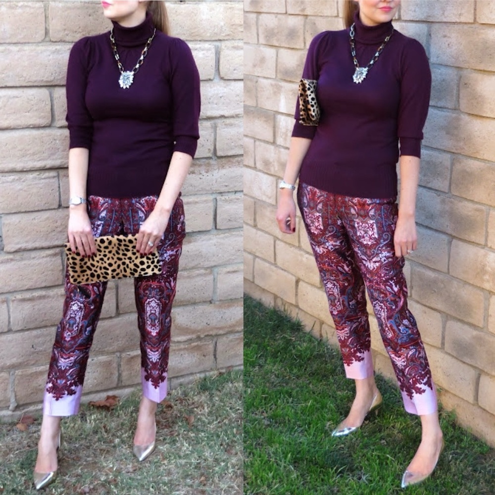 J. Crew Collection Paisley Print Pants